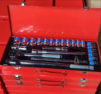 Jeu de clés à cliquet en acier au carbone de 24 pièces, 1/2 pouce, personnalisable OEM, kit d'outils de réparation automobile, étui rigide pour la réparation de voitures