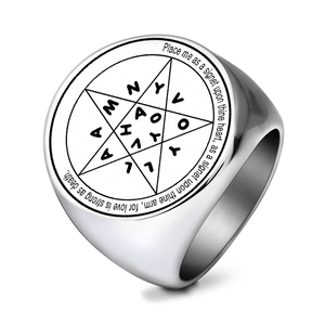 Anillo Talismán de Venus en Acero Inoxidable 316, con la Inscripción 'Colócanos como un Sello en tu Corazón', Joyería Amuleto 'El Amor es Fuerte Como la Muerte' - Product Image 2