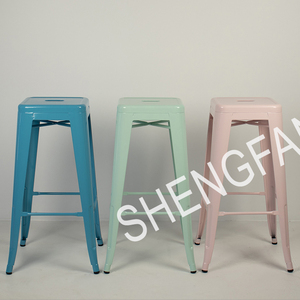 Taburetes de bar a granel apilables populares de proveedor Chino, taburete de Bar rojo <span class=keywords><strong>Tolix</strong></span>, taburetes y mesa de altura de mostrador de cocina de hierro - Product Image 5