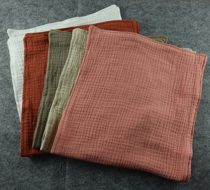 Lot de 5 bavoirs pour bébé en coton biologique, doux, absorbants, en tissu éponge, 4 couches, en mousseline, pour bébé - Product Image 4
