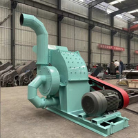 Broyeur de bois industriel haute capacité, grande ouverture d'entrée, machine à fabriquer de la sciure pour branches et bambou, avec pièces de rechange