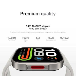Reloj Inteligente Redmi Watch 6 Lite de 41-43 mm con Pantalla Táctil AMOLED, Correa de Silicona Unisex, Monitor de Frecuencia Cardíaca, Caja de Acero Inoxidable - Product Image 1
