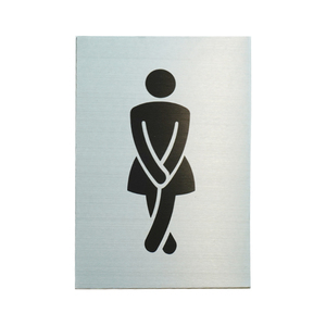 شعار مخصص تصميم عاكس أبيض أسود معدن الألومنيوم وقوف السيارات في الشوارع علامة جديلة السلامة الحمام علامة جديلة - Product Image 6