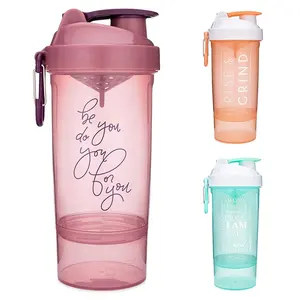 Shaker Fles Custom Logo 27 Ounce Proteïne Shaker Cup Met Mixer Netto Bevestigbare Container Opslag Perfect Fitness Cadeau