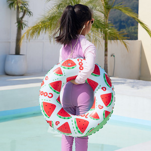 Watermelon <b>Inflatable</b> Swim Ring Extra Large Thick PVC <b>Float</b> For Pool Water Park Resort Hotel Adult Women - Product Image 1