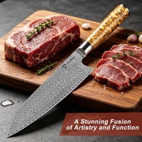 Couteau de chef en acier Damas à 67 couches VG10, couteau Gyuto japonais ultra-affûté pour la découpe du thon et des sashimis, usage culinaire
