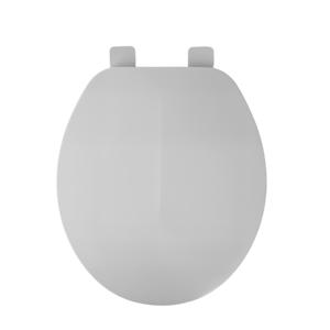 Asiento de Inodoro Redondo de Plástico de Diseño Moderno con Frente Cerrado, Bisagras Ajustables Resistentes para Asientos de Inodoro de 17 Pulgadas - Product Image 3