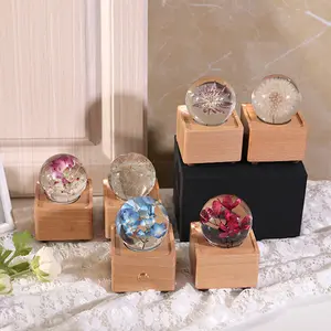 Unique Hot Item 2024, Trends New Years Innovative Product Ideas 2022 In Latest Real Flower Night Light Holiday Festival Gift Set