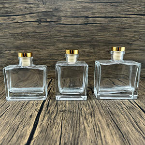 Envase Personalizado al por Mayor, Botella de Vidrio Cuadrada Transparente con Fondo Grueso para Perfume, Recargable, con Tapón de Polímero, a Buen <span class=keywords><strong>Precio</strong></span> - Product Image 1