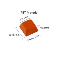 Multi-color XDA2 Blank Keycap 1.7mm Thickness Durable PBT Material 1U Mechanical Keycap With Mx Switch