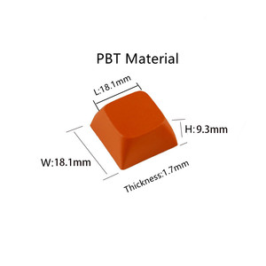 คีย์แคปเปล่า XDA2 หลายสี ความหนา 1.7 มม. วัสดุ PBT ทนทาน คีย์แคปแบบ 1U สำหรับคีย์บอร์ดแบบกลไก พร้อมสวิตช์ Mx - Product Image 2