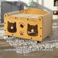 Maison à gratter pour chat en carton ondulé vertical, résistante à l'usure, faible production de poussière, toutes saisons, pour intérieur, tapis à gratter pour chatons