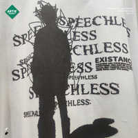 2026 Lente Zomer Nieuwe 230G Katoenen Creatieve Mensfiguur Digitale Print Losse Korte Mouw T-Shirt Groothandel