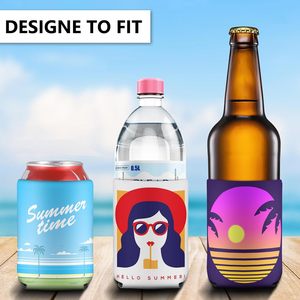 Refroidisseur de canettes en néoprène vierge isotherme, réutilisable et personnalisable, pour la vente en gros et le bricolage, idéal pour les fêtes, mariages, plage, camping et activités de plein air - Product Image 6