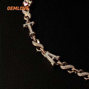 Nouveau pendentif personnalisé avec initiales Hip Hop 2026, diamant cultivé en laboratoire, ensemble de bijoux personnalisés - Product Image 3