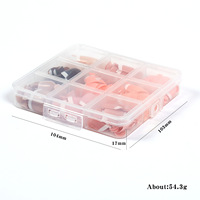 Vente directe usine – Nouveaux faux ongles blancs à presser, motif ciel étoilé, forme amande/ovale, teintes fluorescentes, pack mixte de 240 faux ongles