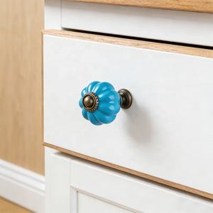 Maniglia in Ceramica a Forma di Zucca Personalizzabile Multicolore Stile Pastorale <span class=keywords><strong>per</strong></span> Ante di Armadi e Cassetti <span class=keywords><strong>Cucina</strong></span>, Design Tradizionale Americano - Product Image 2