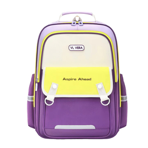 New Trend Color Collision Student Schoolbag Load Reduction Large Capacity Portable Waterproof <b>Backpack</b> - Product Image 1