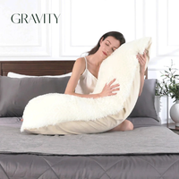 Oreiller de corps en mousse à mémoire de forme en fourrure de lapin moderne super doux pour le soin cervical et le sommeil des adultes