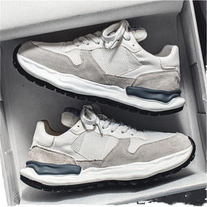 รองเท้าลำลองระบายอากาศได้ดี กันลื่น แฟชั่นสำหรับเดินและวิ่ง แบบผูกเชือก พื้นรองเท้า PU ปลายเปิด สไตล์ทันสมัยทุกเทรนด์ - Product Image 1