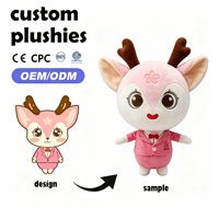 Peluche personnalisée renard bleu OEM ODM, animal en peluche de dessin animé super doux, broderie patte, cadeau souvenir pour enfants, vernissage mat, Noël