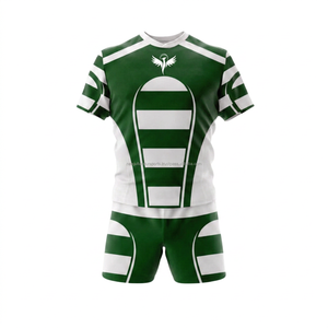 Ensemble de rugby Performance Hommes Femmes Unisexe Maillot et short OEM Uniforme de rugby sur mesure Kit d'équipe professionnel Usine de sport - Product Image 1