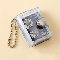 Vente en gros d'albums photo en PVC souple transparent avec paillettes, 2 pouces, durables, avec porte-clés, pour cartes de visite