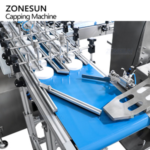 Machine de capsulage automatique à double tête servo ZONESUN ZS-SVXG01 pour pots et bouteilles ronds de produits alimentaires, cosmétiques, crèmes pour le visage et les mains - Product Image 6