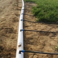 Waterbesparende voorgeperforeerde irrigatie-slang, flexibele PE druppelirrigatiebuizen voor groente- en fruitgewassen