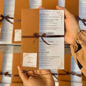 Juego de Invitaciones de Boda Impresas Personalizadas con Papelería a Juego, Juego Completo para Proveedores de Eventos - Product Image 4