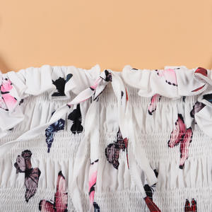 蝴蝶印花膨化袖长公主裙派对生日家庭服装母女搭配套装 - Product Image 4