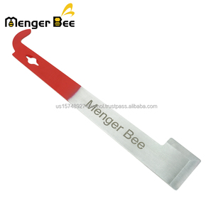 Stainless Steel New Beekeeping Hive Equipment Scraper <b>Hook</b> Pained Red Color Bee Hive Knife - Product Image 1