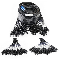 Câble multipaire XLR mâle-femelle 32 canaux 20m, câble audio multiconducteur équilibré OFC avec connecteurs métalliques pour studio et mixage scénique