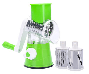 <b>Vegetable</b> <b>Cutter</b> & Slicer Manual Kitchen Cheese Machine With 3 Drums Multifunctional Garlic Potato Shredder - Product Image 1