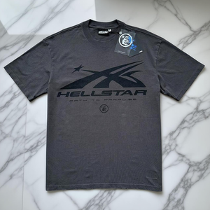 Kaos Vintage 100% Katun dengan Cetakan Hell Star, Oversized Streetwear Top Unisex, Longgar, Gaya Hip Hop Amerika untuk Musim Panas - Product Image 6