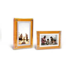 Penjualan Terbaik inovatif warna-warni NFT transparan album elektronik digital dekorasi portabel pemutar akrilik video gerak bingkai foto
