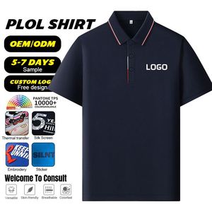 เสื้อโปโลผู้ชาย OEM คุณภาพสูงสำหรับฤดูร้อน ผลิตจากผ้าโพลีเอสเตอร์ผสมฝ้าย ระบายอากาศได้ดี เหมาะสำหรับเล่นกอล์ฟ  รับปักโลโก้ตามแบบที่ต้องการ - Product Image 1