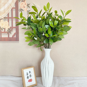 Meiyu Craft Flower Factory, plante artificielle Arbre à argent, 30cm-100cm, verte avec fleurs, décoration d'intérieur, accessoire de mariage - Product Image 1