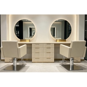 Espejo LED Grande para Salón de Belleza, Peluquería y Estilismo con Mesa - Product Image 1