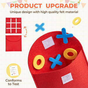 Joycat 2025 nuevo estilo 12cm sobre regalos para estudiantes Mini rompecabezas de fieltro Tic Tac Toe tablero de juego estratégico juguetes educativos para niños - Product Image 4