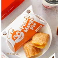 Gelbe Karton-Schawarma-Rollenbox aus Pappe mit individuellem Aufdruck für Takeaway-Verpackung, Apfel-Frucht-Kissen-Tortenbox