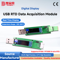 Modul Akuisisi Data Sensor Suhu USB RTD dengan Layar OLED PT100/PT1000 Akurasi ±0,2%, 0,1 ° C Resolution Plug-and-Play