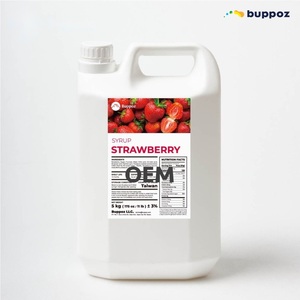 น้ำเชื่อมสตรอว์เบอร์รี 5 กก. แบบขวด ฮาลาล HACCP สำหรับร้านชานมไข่มุก ชานม จำหน่ายส่ง - Product Image 2