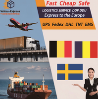 Service de logistique express économique porte-à-porte DDP de Chine vers l'Europe, Belgique, Suède, Roumanie, expédition de fret UPS DHL FEDEX