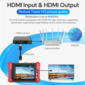 NOYAFA NF IPC728HSO Testeur CCTV tactile Full <span class=keywords><strong>HD</strong></span> 8 pouces avec double port PoE Gigabit, analyseur de caméra IP ONVIF, diagnostic de câble HDMI TDR - Product Image 5