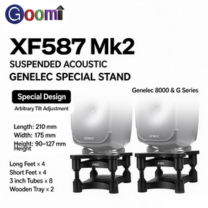 Support d'enceinte acoustique flottant Goomi GXF587, isolation des vibrations, support de moniteur adapté aux enceintes de bureau Genelec 8000 série G - Product Image 5