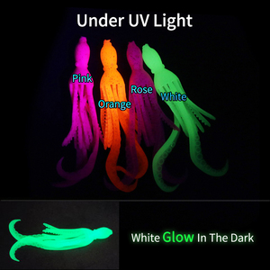 Señuelo de Pesca de Plástico Suave para Pescar Pargo en Agua Salada, 10 cm/3,9 g, Cebo de Pulpo y Calamar, Material TPR, Pesca, Wobbler, Aparejos de Pesca, 8 Colores Fluorescentes - Product Image 5