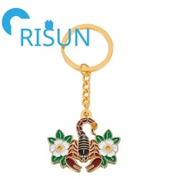 Porte-clés Scorpion en Émail Souple ou Dur Personnalisé en Métal Étain, Motif Scorpion du Désert, Vente en Gros