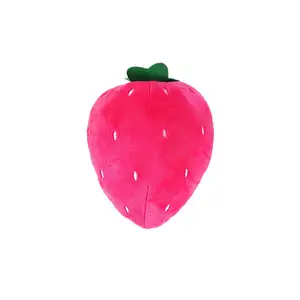 批发定制新设计水果草莓宝宝玩水果水母毛绒枕头玩具