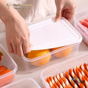 Juego de Recipientes Rectangulares de Plástico para Almacenamiento de Alimentos, Herméticos y Aptos para Congelador, para Frutas, Verduras, Huevos, Carne, Uso Diario - Product Image 3